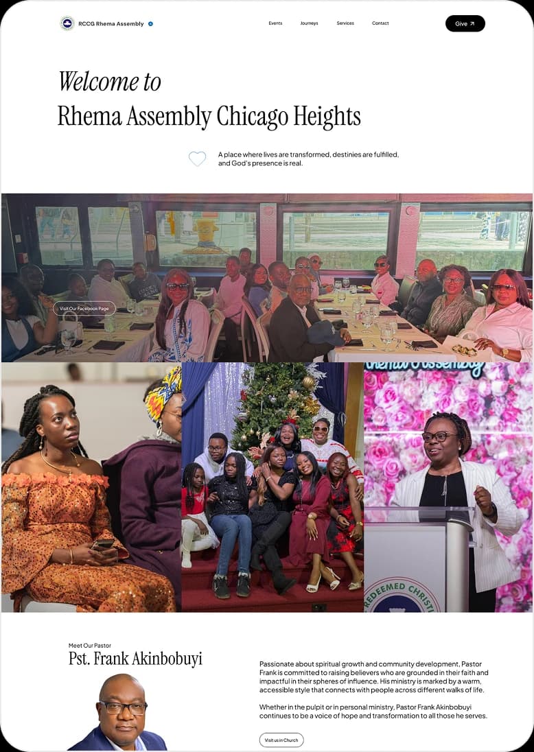 Rhema Assembly Chicago Heights church website