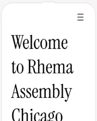 Welcome to Rhema Assembly church website on mobile